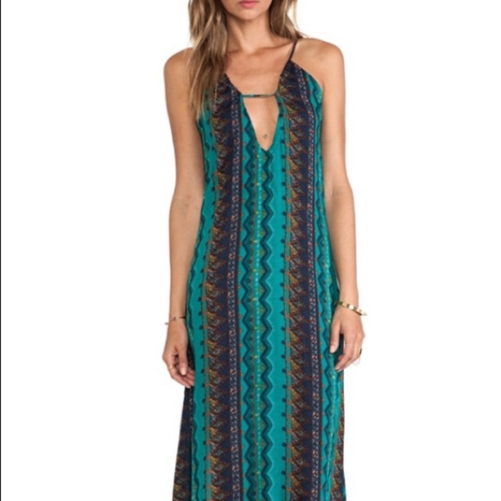 Dark teal & blue TYSA South Pacific Maxi Dress XS